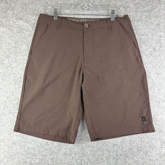 Dixxon Shorts Mens 32 Brown Active Performance Hybrid Chino Stretch Preppy #2 - Picture 1 of 10